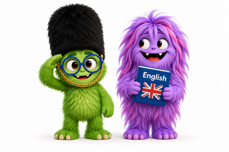TOOLIES mit englischem Buch und britischer Gardemütze