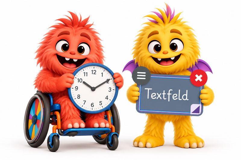 TOOLIES mit Uhr und Textfeld