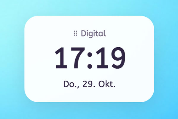 Digitale Uhr – Vorschau